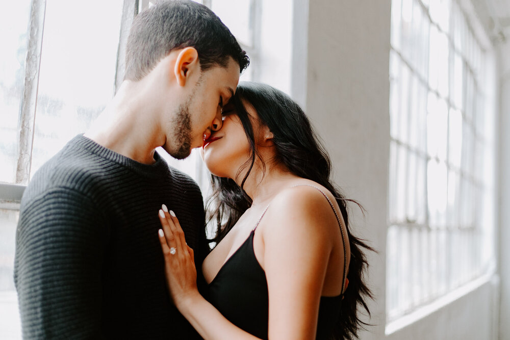 Cozy NYC Indoor Engagement Session by Kara McCurdy