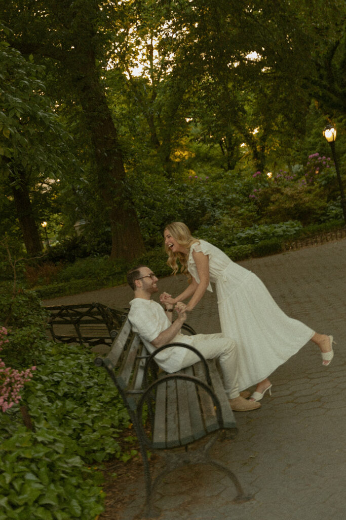 Sunset Engagement Photos at Central Park by Kara McCurdy Photography - a New York City photographer for couples in love