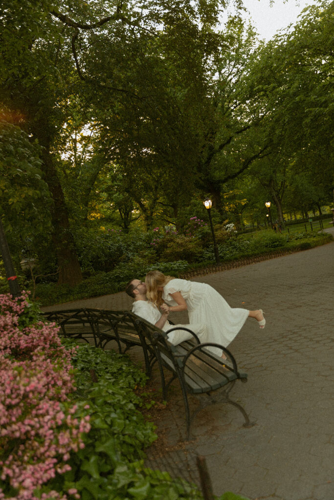 Sunset Engagement Photos at Central Park by Kara McCurdy Photography - a New York City photographer for couples in love