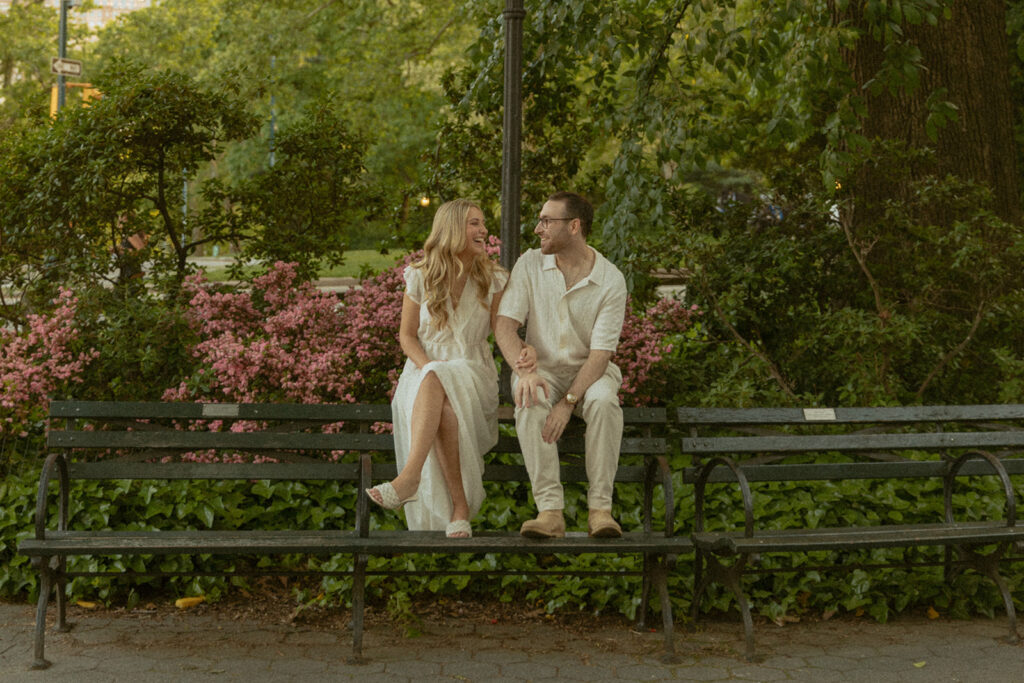 Sunset Engagement Photos at Central Park by Kara McCurdy Photography - a New York City photographer for couples in love