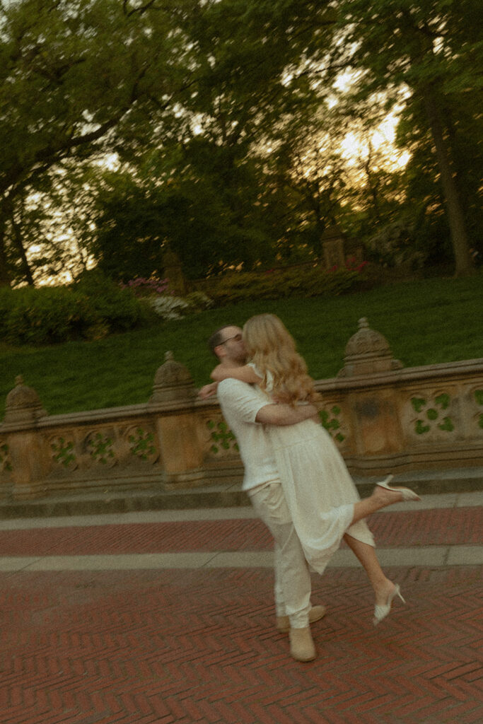 Sunset Engagement Photos at Central Park by Kara McCurdy Photography - a New York City photographer for couples in love