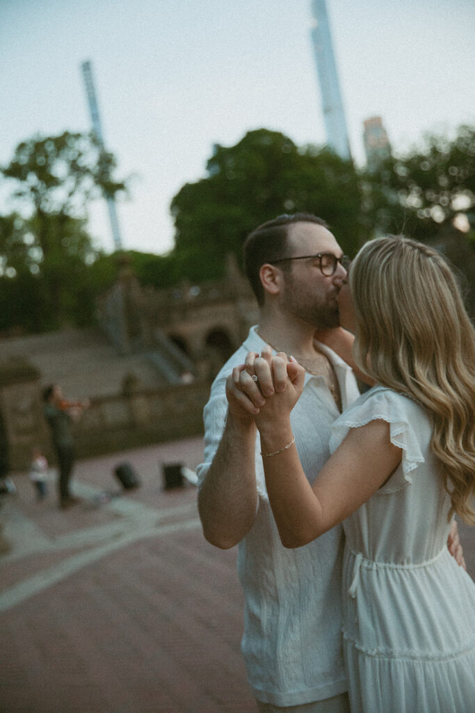 Sunset Engagement Photos at Central Park by Kara McCurdy Photography - a New York City photographer for couples in love