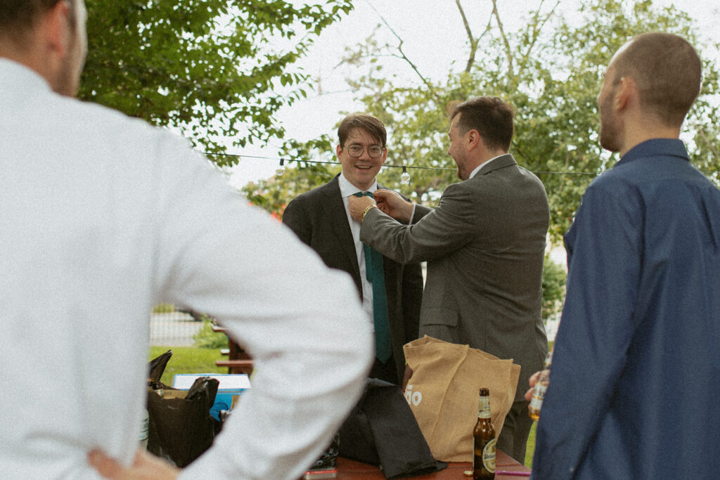 Summer Backyard BBQ Casual Wedding in Queens New York by Kara McCurdy Photography