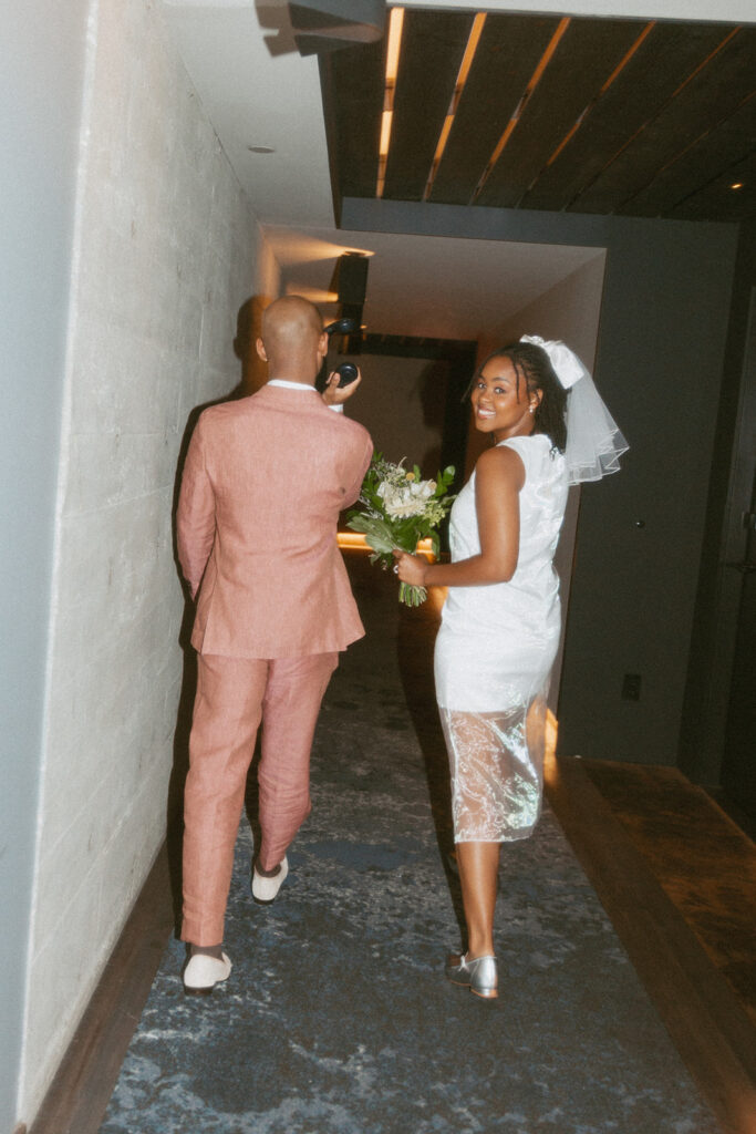 rainy elopement in new york city